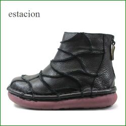 エスタシオン靴 estacion et466bl　ブラック　【ハッピー気分で歩きましょ。すごく可愛い。エスタシオン靴　 アンクルブーツ】