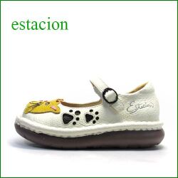エスタシオン　ESTACION  et221iv　アイボリー　【吾輩は猫ちゃんである。エスタシオン・ふわふわクッションの・・オープントーの甲ベルト】