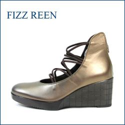 FIZZ REEN  フィズリーン fr1405bz  ブロンズ　【バツグンのクッションの　厚底後ろファスナーパンプス】