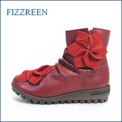 fizz reen フィズリーン fr1573re  レッドワイン　【かわいい ボンボンお花と・・新型ロープソール・・FIZZREEN・・ 楽らく ラウンドショート】