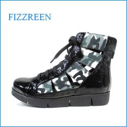fizz reen フィズリーン fr1641bl　ブラック　【限定おしゃれ素材・・快適ウェーブインソール・・FIZZREEN 楽らく 大人・スニーカースタイル】