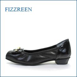 fizzreen フィズリーン fr3283bl  ブラック　【かわいいお花が咲いている・・ぴったりＦＩＴする・・・ｆｉｚｚｒｅｅｎ・柔らかレザーパンプス】