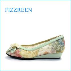 fizz reen　フィズリーン　fr7001mt  ミントベージュ　【かわいい上品リボン・・新鮮なレース素材・・ＦＩＺＺＲＥＥＮ・・２重クッション・パンプス】