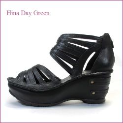 hina day green ヒナデイグリン　hi4475bl ブラック 【可愛いボリューム・・安心のふわふわクッション・・ hina ほっとするブーツ・サンダル】