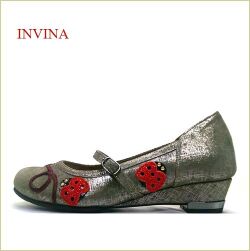 INVINA  インビナ  iv1530ok  オ―ク  【可愛いぴかぴかテントウ虫・・軽さとクッションがポイント　INVINA   ベルトパンプス】