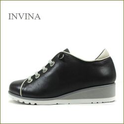 invina　インビナ  iv2419bl 　ブラックグレイ　【いい色コンビカラー・INVINA　歩行に優しい 安らぎのウェーブ調インソール】