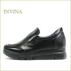 INVINA　インビナ  iv50284bl 　ブラック【外反母趾対策の厚層インソール　締めつけない幅広４E　INVINA　シンプル ローファー】