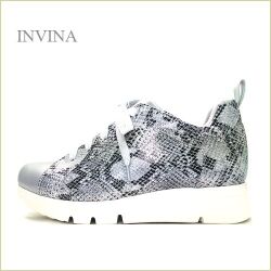 INVINA　インビナ  iv50295sl　シルバースネーク　【楽しく歩ける！やさしい履き心地・INVINA 外反母趾対策の厚層インソール  スニーカー】