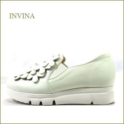 INVINA　インビナ  iv57303wt 　ホワイト 【外反母趾対策の厚層インソール　締めつけない幅広４E　INVINA　可愛いお花のスリッポン】