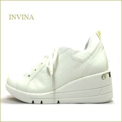 INVINA　インビナ  iv9201iv 　アイボリー 【ピューマしわ加工のオシャレ素材・ヒールアップで綺麗な姿勢　INVINA　エレガント スニーカー】
