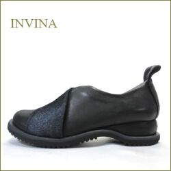 invina　インビナ  iv2219Abl 　ブラック　【新鮮な可愛い大きめプルバック・・新感覚のアウトソール。INVINA　マニッシュなスリッポン】