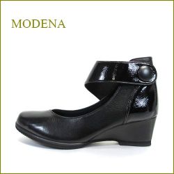 modena　モデナ　md4416bl ブラック 【おしゃれコンビ素材・・気持いいＦＩＴ・・modena・・ 上品ベルトパンプス】