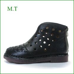 エムティー　MT mt9200bl ブラック　【大人可愛いオブリック スタイル・・メッシュ＆パンチング。MT　快適柔らかソール ショートブーツ】