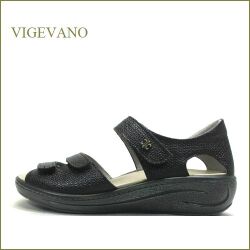 vigevano ビジェバノ　vg1703bl　ブラック　【３つのアーチをサポート  快適優秀なインソール  vigevano 手作りコンフォートサンダル】
