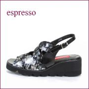 ESPRESSO   エスプレッソ  ep2602bl  ブラック　【いい色 ・おしゃれ 新鮮素材・・軽い作りの１８０ｇ　espresso 　厚底サンダル】