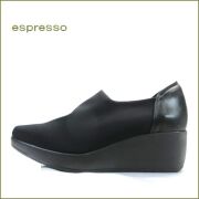 comfortable espresso  コンフォータブル エスプレッソ　ep804bl  ブラック  【すっきりシンプルなデザイン・・ストレッチで優しく包む・・comfortable espresso  あんしん撥水効果の厚底スリッポン】