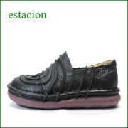 estacion  エスタシオン靴  et43bl ブラック　【楽な厚めクッション。どんどん歩こう。。エスタシオン靴・・カワイイぐるぐるスリッポン】