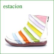 estacion  エスタシオン　et50ivmt　アイボリーマルチ　【新鮮.アイボリーマルチ登場・・エスタシオン靴　すごく可愛い しましまブーツ】