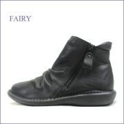 Fairy フェアリー fa19660bl  ブラック　【馴染む柔らかレザー・・肌触りの良い裏素材。。fairy　Ｗジッパーブーツ】