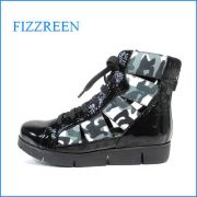 fizz reen フィズリーン fr1641bl　ブラック　【限定おしゃれ素材・・快適ウェーブインソール・・FIZZREEN 楽らく 大人・スニーカースタイル】