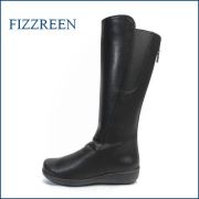 fizz reen フィズリーン fr1699bl  ブラック　【ドンドン歩いて・・ドンドン活躍。。新鮮・後ろファスナーとサイドゴム・フィズリーン・可愛いロングブーツ】