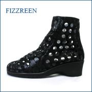 fizz reen フィズリーン fr2750bl ブラック　【水玉がいっぱい・・・ときめき 新鮮素材・・fizz reen　・・後ろファスナーアンクル】