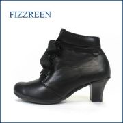 fizz reen フィズリーン fr280bl  ブラック　【可愛い大きなプクプクりぼん・・ スポッと履ける・・FIZZREEN・楽々・アンクルブーツ】