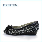 fizz reen フィズリーン fr7001bl ブラック　【かわいい上品リボン・・新鮮なレース素材・・ＦＩＺＺＲＥＥＮ・・２重クッション・パンプス】