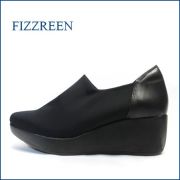 FIZZREEN　フィズリーン　fr804bl  ブラック   【撥水加工】【すっきりシンプルなデザイン・ストレッチで優しく包む・・fizzreen  きれいな厚底スリッポン】