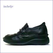 インコルジェ   incholje   in6010bl  ブラック 【ソフトなレザーで バツグンのフィット感・ incholje  注目のビットローファー】