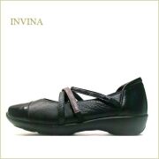 INVINA  インビナ  iv158bl ブラック　【ずっと歩ける厚めのソール・気持ちよいアーチクッション　INVINA・ベルトパンプス】