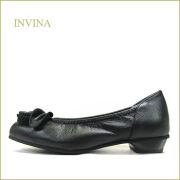 INVINA  インビナ  iv3270bl  ブラック　【グルグルリボンかわいい・・足に吸いつく履き心地　invina  ソフトレザーパンプス】