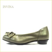 INVINA  インビナ  iv3270bz  オークメタ　【グルグルリボンかわいい・・足に吸いつく履き心地　invina  ソフトレザーパンプス】