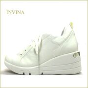 INVINA　インビナ  iv9201iv 　アイボリー 【ピューマしわ加工のオシャレ素材・ヒールアップで綺麗な姿勢　INVINA　エレガント スニーカー】