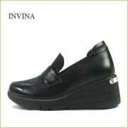 INVINA　インビナ  iv9203blc 　ブラック【ヒールアップで綺麗な姿勢・・ラメ入り素材の綺麗な INVINA ローファー】