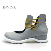 invina　インビナ  iv2218gy 　アッシュグレー　【新鮮・新感覚のアウトソール。。可愛いゴムゴム＆バックファスナー・・INVINA　マニッシュなアンクル】