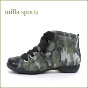 milla sports　ミラスポーツ　mi3303ka　黒カモフラ　【新鮮・ラウンドソールで・・楽らく 歩き放題・・millasports・可愛いひもひもアンクル】