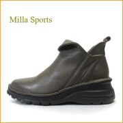 Milla Sports　ミラスポーツ  mi7058gy  グレイ　【どんどん歩けるラバーソール・・ソフトな仕上がり・MillaSports・シンプルショート】