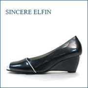 sinsere elfin  シンシアエルファン  si1622nv  ネイビー　【バツグンの履き心地・・すっきりシンプル・sinsere elfin・ウェッジパンプス】