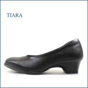 tiara　ティアラ　ti2412bl  ブラック  【馴染む一枚革仕立て・・足に優しいしっとりレザー。。tiara  プレンパンプス】