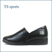 TS SPORTS ティーエススポーツ　ts188bl ブラック　【１８０ｇの軽さ・・馴染みやすいソフトなレザー・TS SPORTS・シンプルスリッポン】