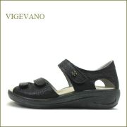 vigevano ビジェバノ　vg1703bl　ブラック　【３つのアーチをサポート  快適優秀なインソール  vigevano 手作りコンフォートサンダル】