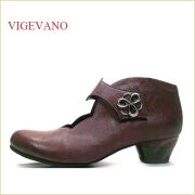 vigevano ビジェバノ　vg7558wi　ワイン　【靴職人手作りの１足・綺麗にすっきりフラワーカット・vigevano ベルトパンプス】