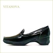 VITANOVA  ビタノバ   vt9910ble 　ブラックエナメル　【履きやすいからロングセラー・・あわせやすいシンプル  vitanova  大活躍 スリッポン】