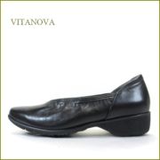 vitanova　ビタノバ　vt8360bl  ブラック　【小足にみせる チョット深めのＶカット・・バツグンの軽さとクッション。vitanova シンプル カッタ―パンプス】
