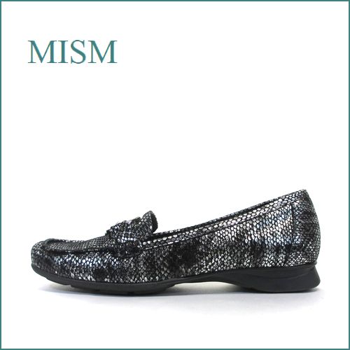 mism　ミズム　ms9801blh　ＧＡブラック　【フィットするラバーソール・・センスのある新鮮素材・mism ビットローファー】