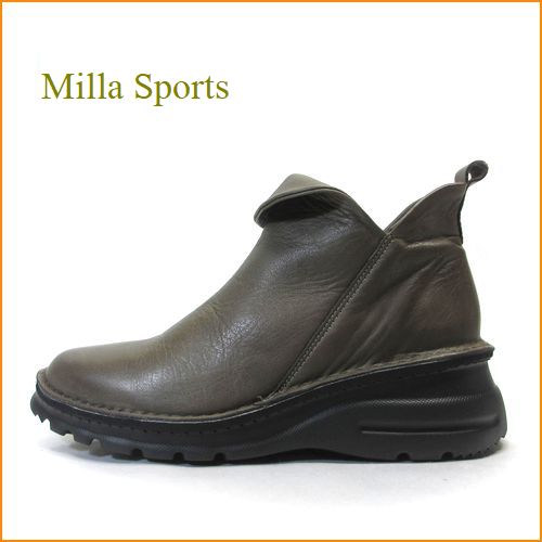 Milla Sports　ミラスポーツ  mi7058gy  グレイ　【どんどん歩けるラバーソール・・ソフトな仕上がり・MillaSports・シンプルショート】