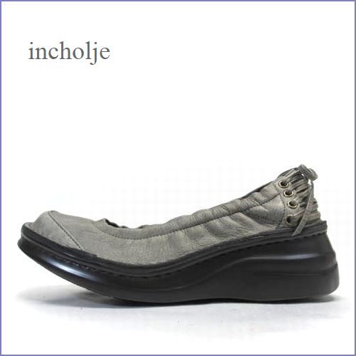 インコルジェ   incholje   in8394gy  グレイ 【ソフトなレザーで バツグンのフィット感・ incholje 快適リボン パンプス】