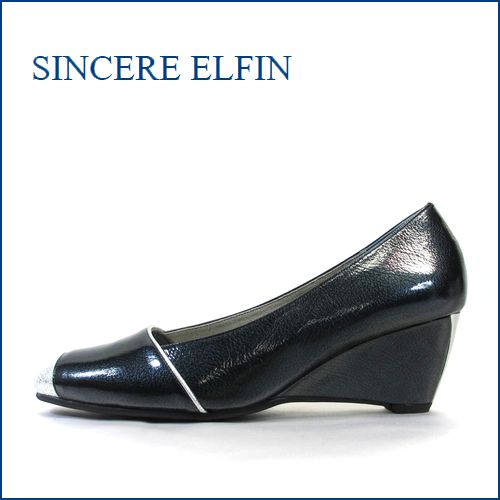 sinsere elfin  シンシアエルファン  si1622nv  ネイビー　【バツグンの履き心地・・すっきりシンプル・sinsere elfin・ウェッジパンプス】