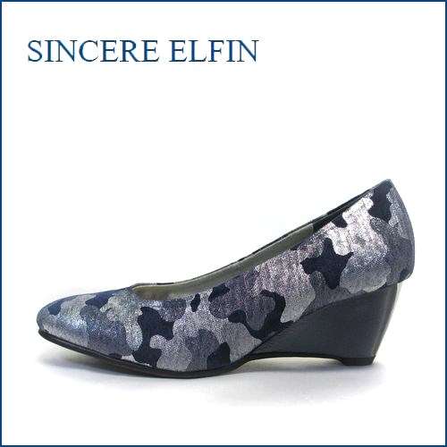 sinsere elfin  シンシアエルファン  si1625nv  ネイビー　【バツグンの履き心地・・すっきりシンプル・sinsere elfin・ウェッジパンプス】